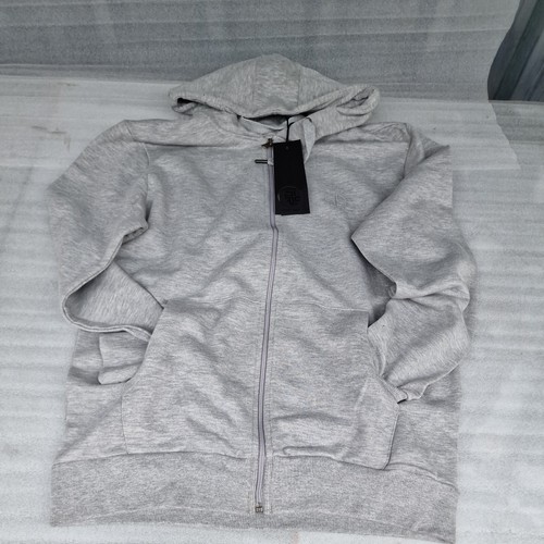 Soul Star Full Zip Hooded Top Fleece Sweatshirt Hoodie Grey Melange (L) - Image 2