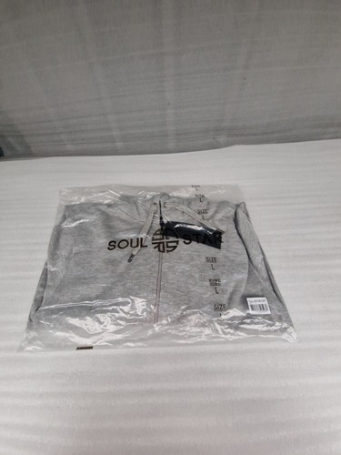 Soul Star Full Zip Hooded Top Fleece Sweatshirt Hoodie Grey Melange (L) - Image 7