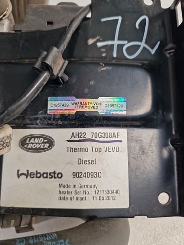 Land Rover Discovery (2009-2016) Fuel Burning Heater AH2270G308AF (72) - Image 17