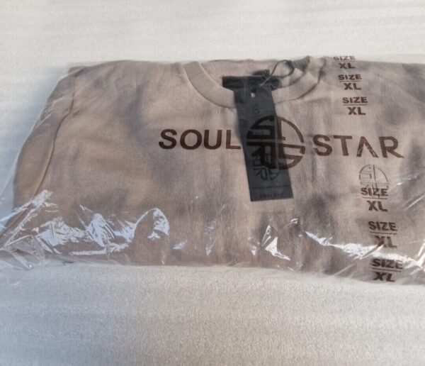 Soul Star  Mens Sweater Jumper  Crew Neck Taupe (XL) - Image 10
