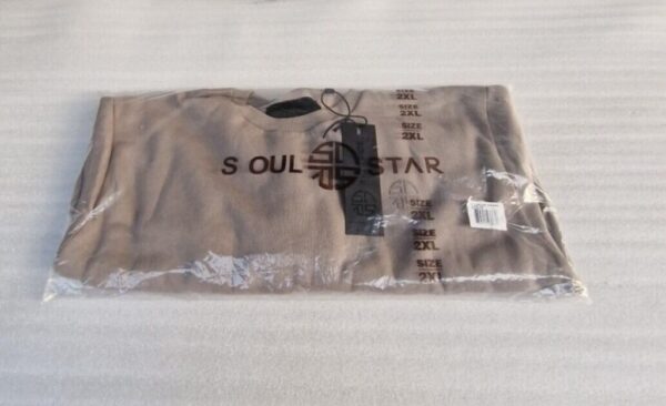 Soul Star  Mens Sweater Jumper  Crew Neck Taupe (XXL) - Image 9