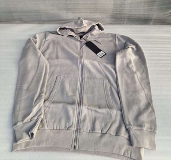 Soul Star  Full Zip Hooded Top Fleece Sweatshirt Hoodie LT Grey (L)