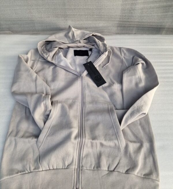 Soul Star  Full Zip Hooded Top Fleece Sweatshirt Hoodie LT Grey (L) - Image 3
