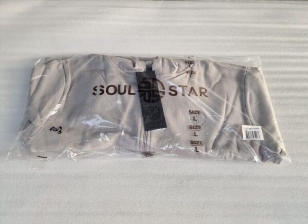 Soul Star  Full Zip Hooded Top Fleece Sweatshirt Hoodie LT Grey (L) - Image 7
