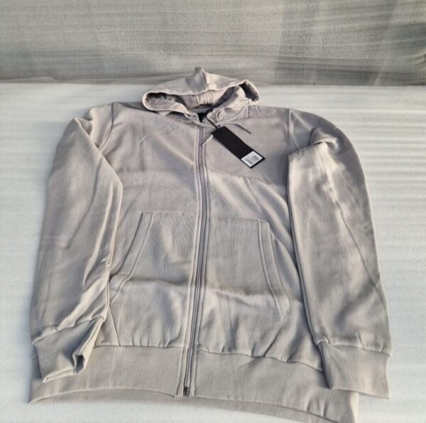 Soul Star  Full Zip Hooded Top Fleece Sweatshirt Hoodie LT Grey (XL)