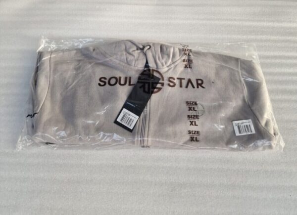 Soul Star  Full Zip Hooded Top Fleece Sweatshirt Hoodie LT Grey (XL) - Image 7