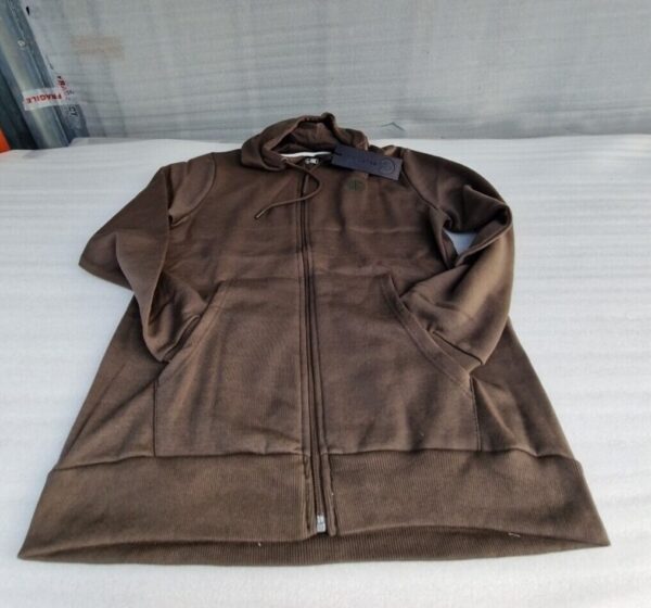 Soul Star Full Zip Hooded Top Fleece Sweatshirt Hoodie OLIVE (M)