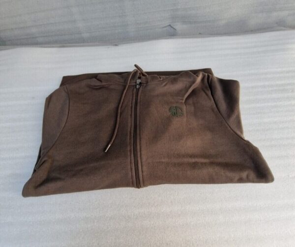 Soul Star Full Zip Hooded Top Fleece Sweatshirt Hoodie OLIVE (M) - Image 9