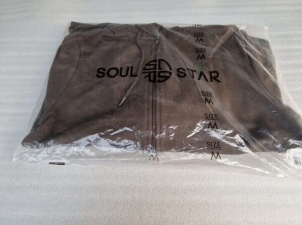 Soul Star Full Zip Hooded Top Fleece Sweatshirt Hoodie OLIVE (M) - Image 11