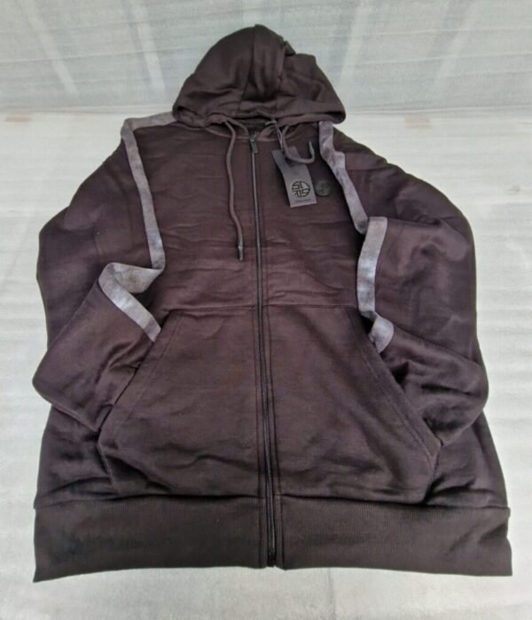 Soul Star  Full Zip Hooded Top Fleece Sweatshirt Hoodie Black (L) - Image 2