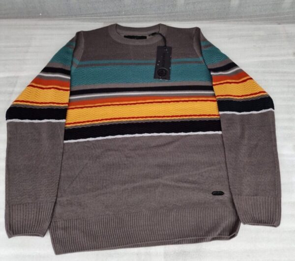 Soul Star  Jumper Crew Neck Long Sleeve Casual Sweater Grey (S)