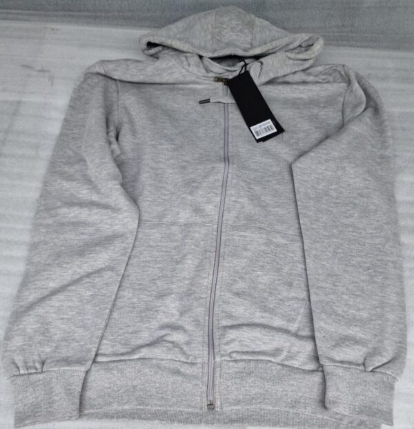 Soul Star  Full Zip Hooded Top Fleece Sweatshirt Hoodie Grey Melange (S)