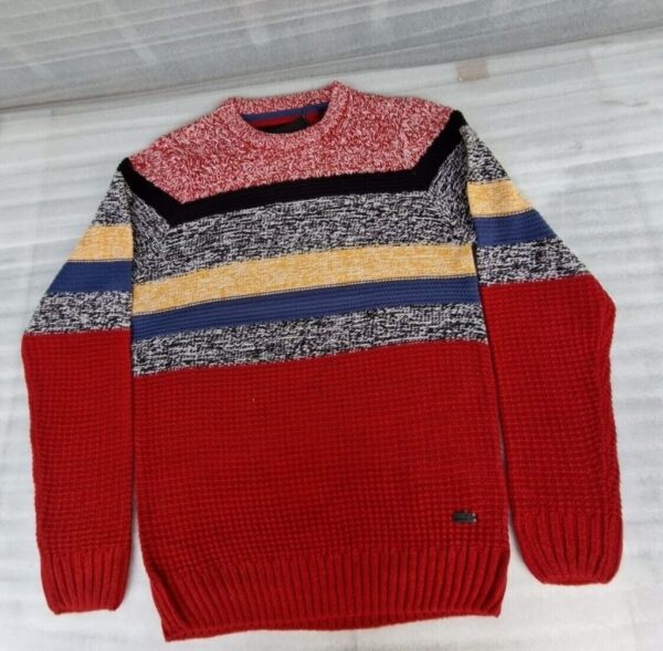 Soul Star Mens Jumpers Crew Neck Knit Winter Fashion Knitted Pullover Red(M)