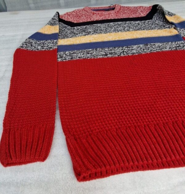 Soul Star Mens Jumpers Crew Neck Knit Winter Fashion Knitted Pullover Red(M) - Image 3