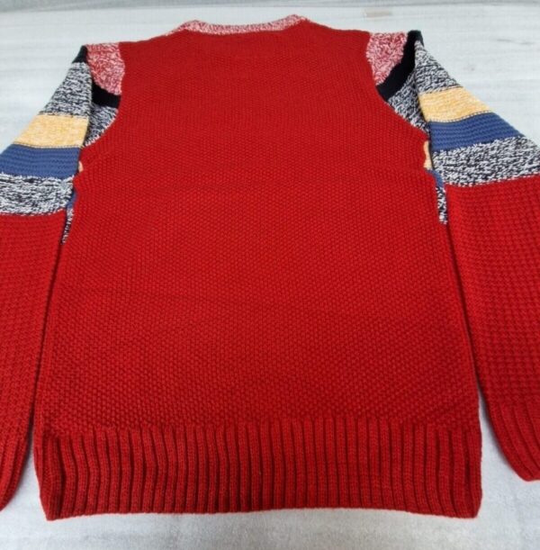 Soul Star Mens Jumpers Crew Neck Knit Winter Fashion Knitted Pullover Red (XL) - Image 10