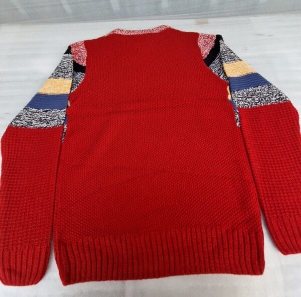 Soul Star Mens Jumpers Crew Neck Knit Winter Fashion Knitted Pullover Red (L) - Image 9