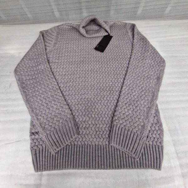Soul Star Mens Winter  Knitted Jumper  Neck Pullover  Grey Mel (XL)