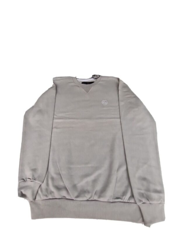 Soul Star Sweatshirt Plain Fleece Sweat Top Pullover Crew Neck LT Grey(M)
