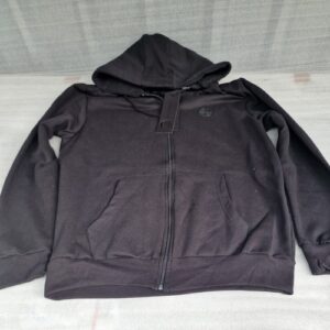 Soul Star  Full Zip Hooded Top Fleece Sweatshirt Hoodie Black (XL)