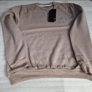 Soul Star  Mens Sweater Jumper  Crew Neck Taupe (M)