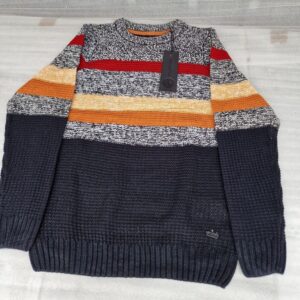 Soul Star Mens Jumpers Crew Neck Knitted Pullover Navy (L)