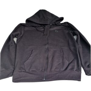 Soul Star  Full Zip Hooded Top Fleece Sweatshirt Hoodie Black (L)