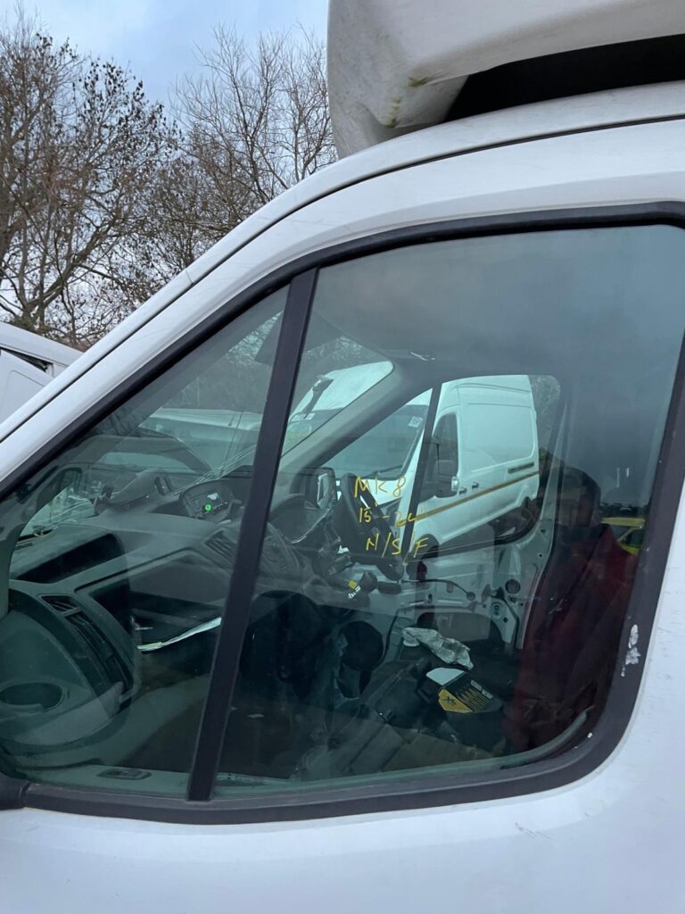 Ford Transit MK8 2015 2024 Front Door Left Side N/S In White NO MIRROR BREAKING - Image 2