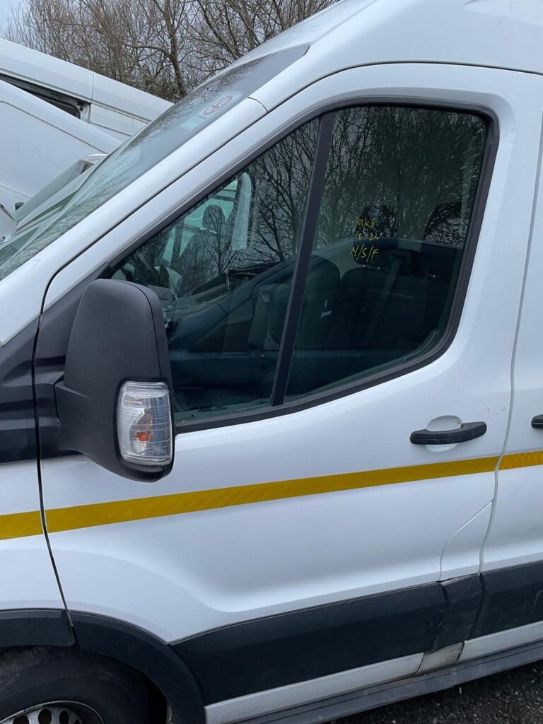 Ford Transit MK8 2015 2024 Front Door Left Side N/S In White NO MIRROR BREAKING - Image 2