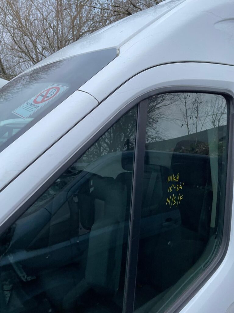 Ford Transit MK8 2015 2024 Front Door Left Side N/S In White NO MIRROR BREAKING - Image 4