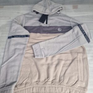 Soul Star Quarter Zip Hoodie Stone (L)