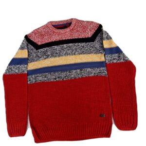 Soul Star Mens Jumpers Crew Neck Knit Winter Fashion Knitted Pullover Red (XL)