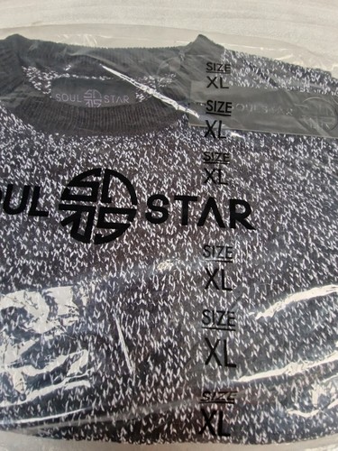 Soul Star Mens Winter Knitted Jumper Black (XL) - Image 8