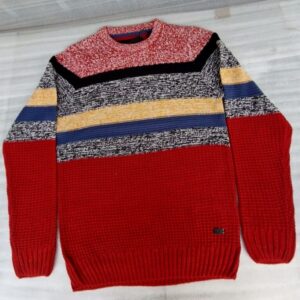 Soul Star Mens Jumpers Crew Neck Knit Winter Fashion Knitted Pullover Red (S)