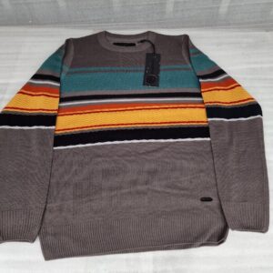 Soul Star  Jumper Crew Neck Long Sleeve Casual Sweater Grey (M)