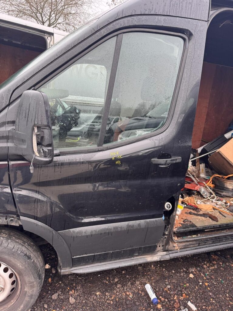 Ford Transit MK8 2015 2023 Front Door Left Side N/S Black BREAKING - Image 2