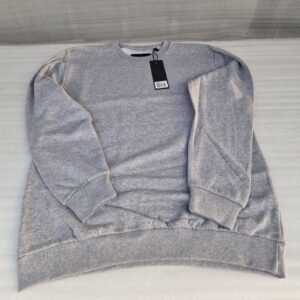 Soul Star Sweatshirt Plain Fleece Sweat Top Pullover Crew Neck Grey (XL) Size