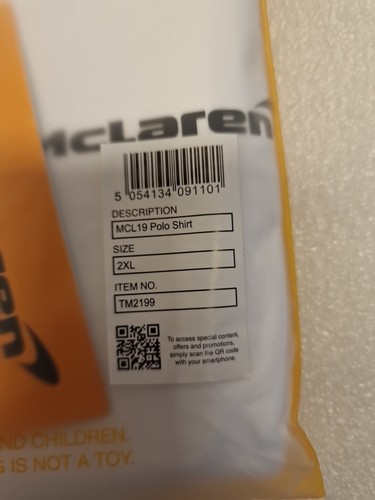 McLaren F1 2020 Team Polo Shirt (XXL) New - Image 8