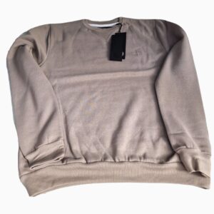 Soul Star  Mens Sweater Jumper  Crew Neck Taupe (L)