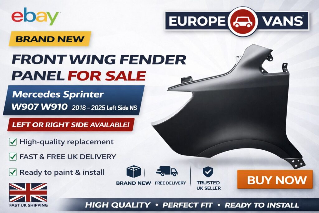 Sprinter Wing Fender 2018 2025 Mercedes W907 W910 Wing Fender Left Side NS