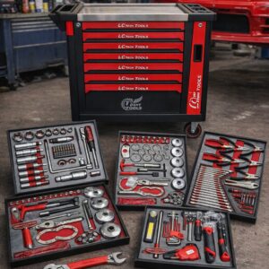 7 Drawer Rolling Tool Chest 390 Piece Complete Tool Set LC Tech Tools Garage