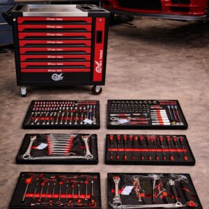 7 Drawer Rolling Tool Chest 245 Piece Tool Set Heavy Duty Garage Storage LC Tool