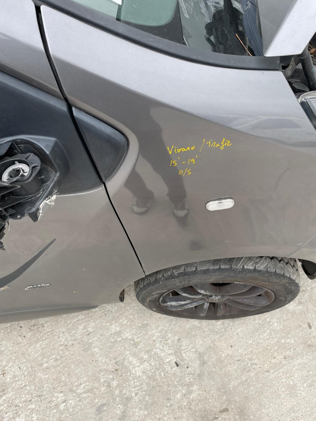 Vivaro Trafic Wing Fender Right O/S Vauxhall Renault 2015-2019 Grey