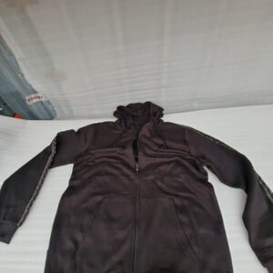 Soul Star Full Zip Hooded Top Fleece Sweatshirt Hoodie Black (L)