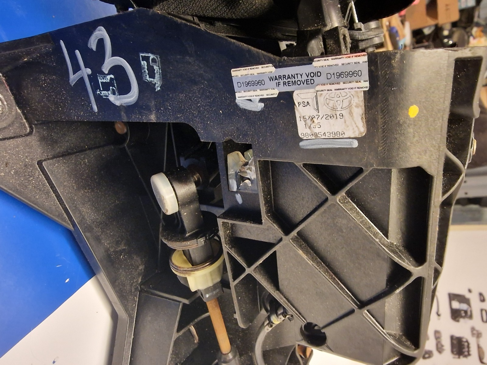 Peugeot Expert Proace Dispatch 2017 24 Gear Selector With Cable 9809543980 (43)
