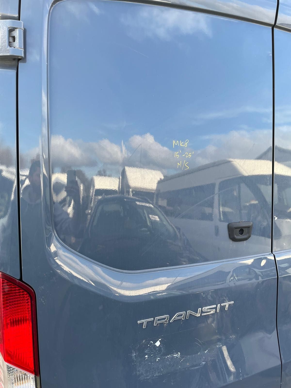 Ford Transit MK8 2015-2025 Rear Door Left N/S In GREY AMAZON