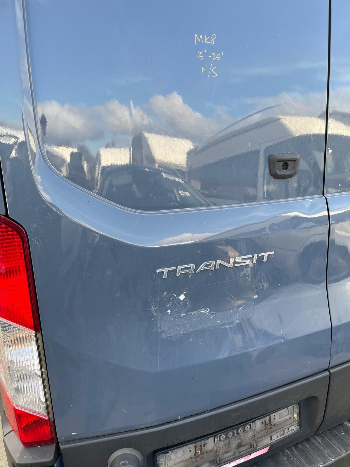 Ford Transit MK8 2015-2025 Rear Door Left N/S In GREY AMAZON