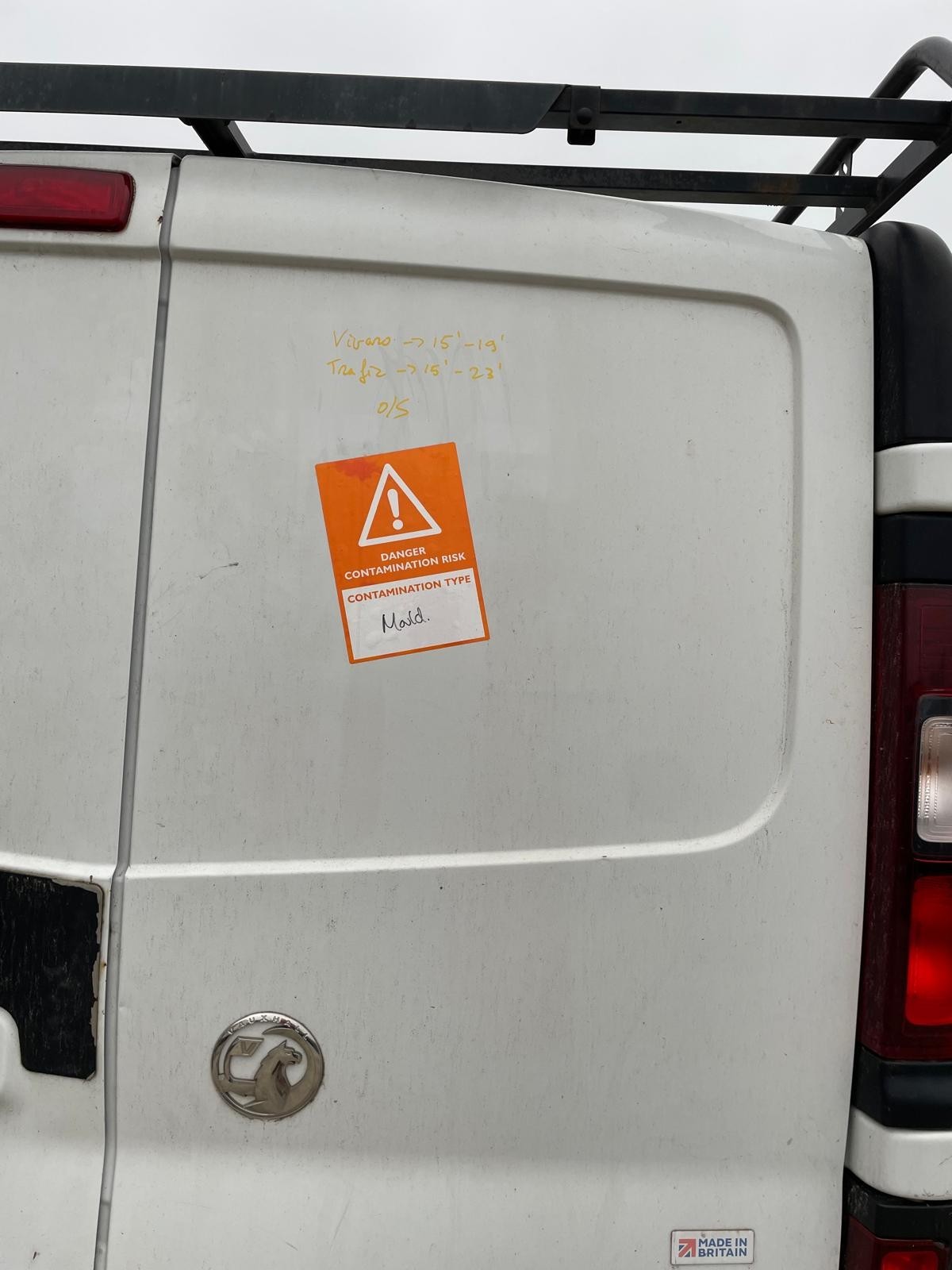 Vauxhall Vivaro 2015-2019 Renault Trafic 2015-2023 Rear Door Right Side O/S