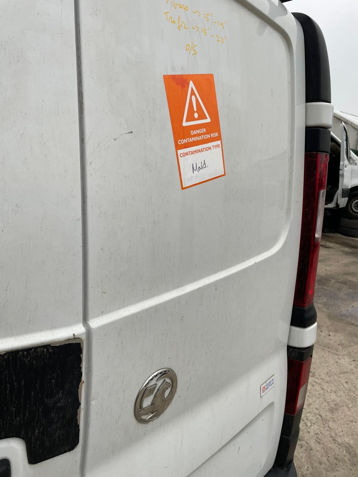 Vauxhall Vivaro 2015-2019 Renault Trafic 2015-2023 Rear Door Right Side O/S