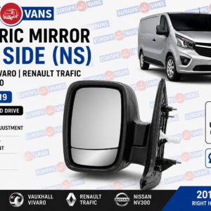 Vivaro Trafic Wing Mirror NV300 Talento 2015 2019 Left Side NS UK RHD