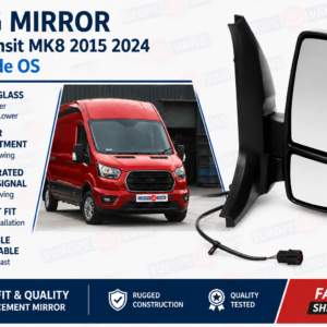 Transit MK8 Wing Mirror 2014 2025 Right Side OS Electric RHD UK STOCK
